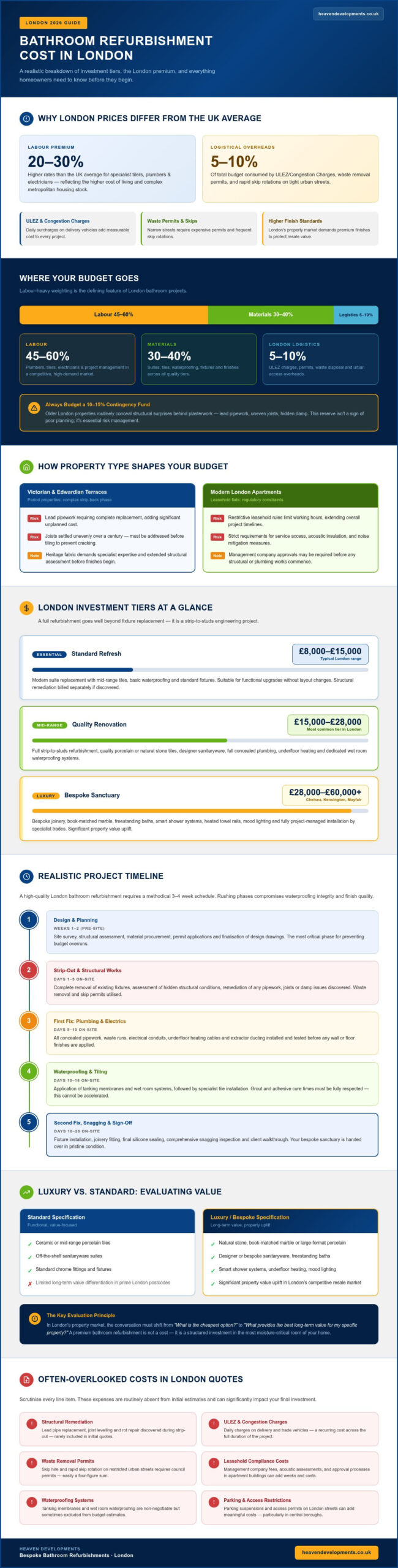 Bathroom Refurbishment Cost London 2026: A Definitive Pricing & Value Guide